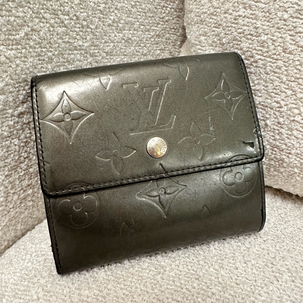 Louis Vuitton Monogram Mat Porte Monnaie Billets Cartes Wallet